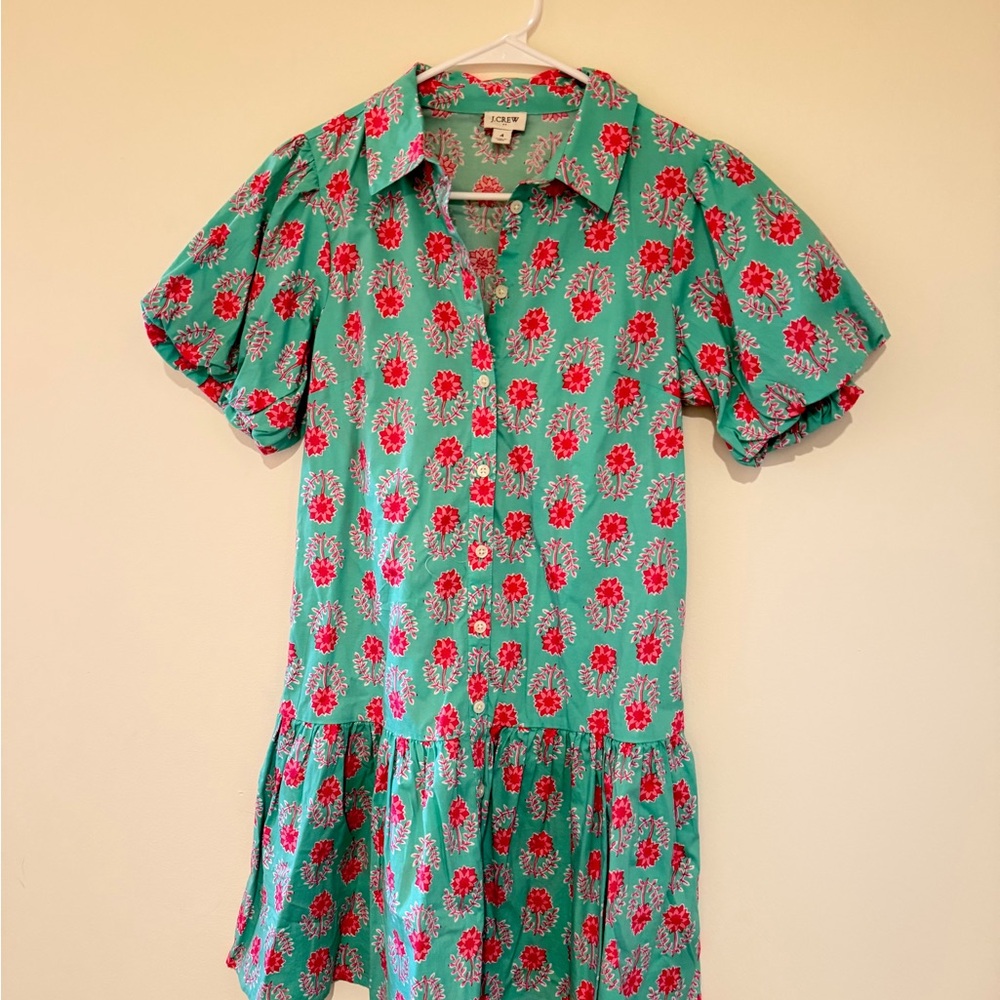 J. Crew Button Down Floral Dress!! NWOT - Picture 3 of 5